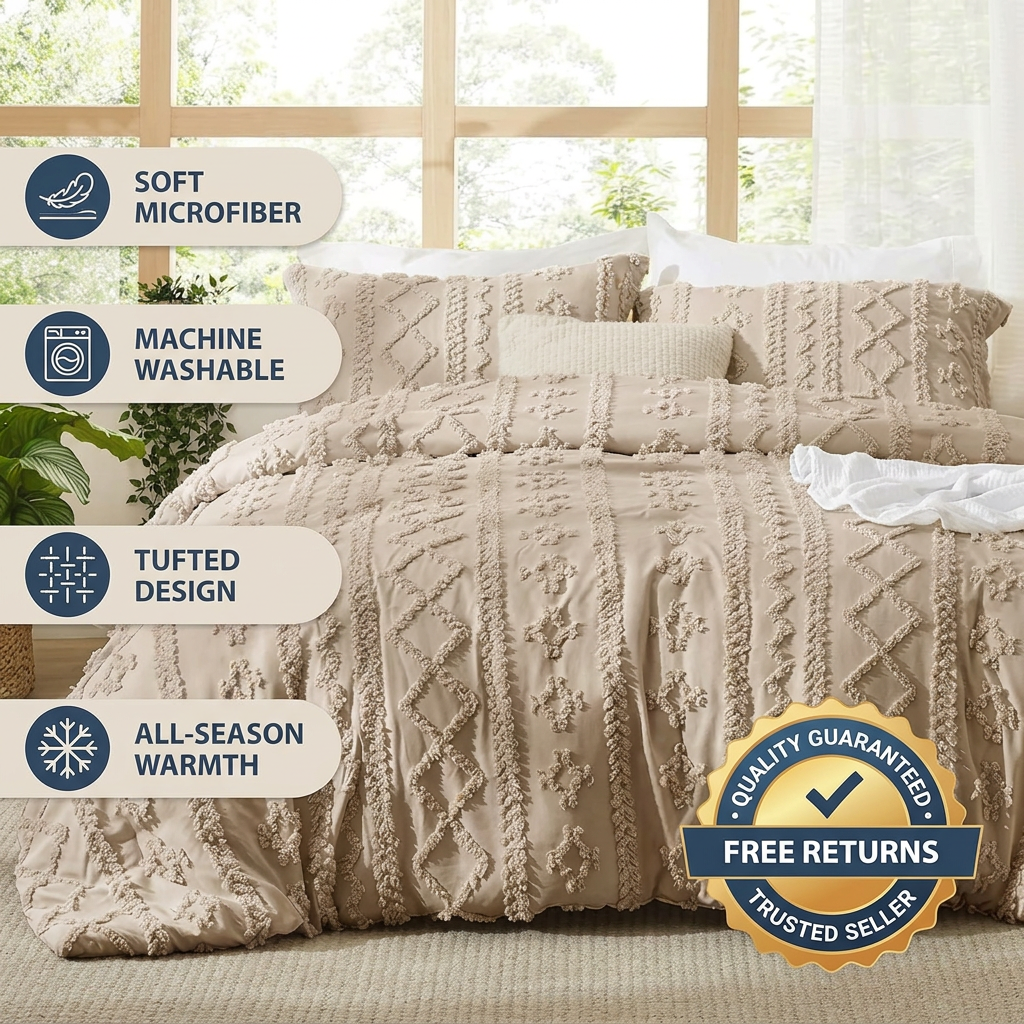 Boho Deluxe Tufted Decorative Quilt cover set (VIRAL ON TIKTOK)