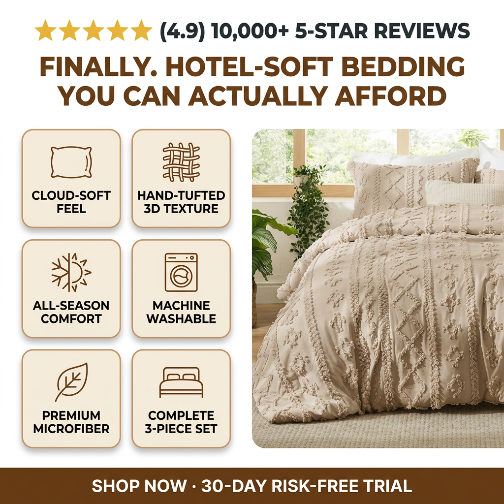 Boho Deluxe Tufted Decorative Quilt cover set (VIRAL ON TIKTOK)