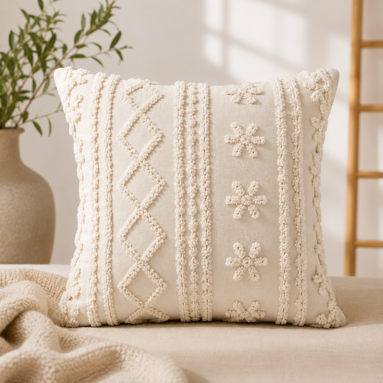 Boho Deluxe Tufted Accent Pillow